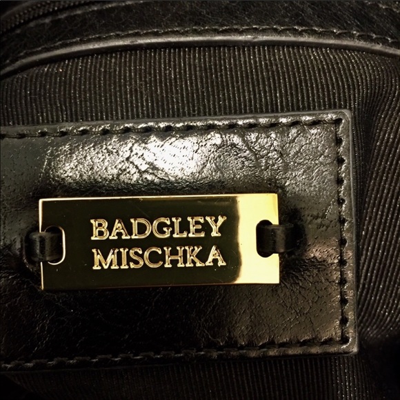 Badgley mischka black GAIA leather hobo bag - Picture 7 of 9